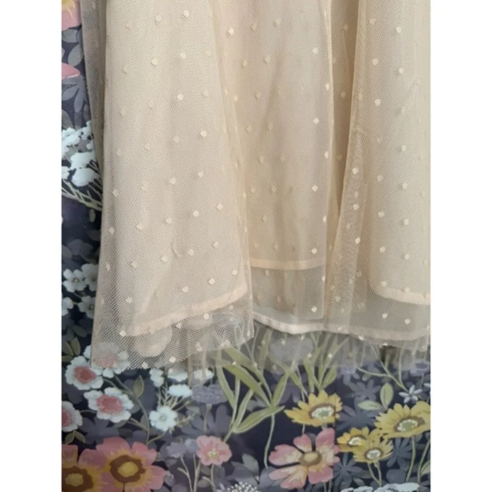 A Beautiful Soul Embroidered Floral Mesh Cami Top Dot Strappy Siza A - Picture 4 of 6